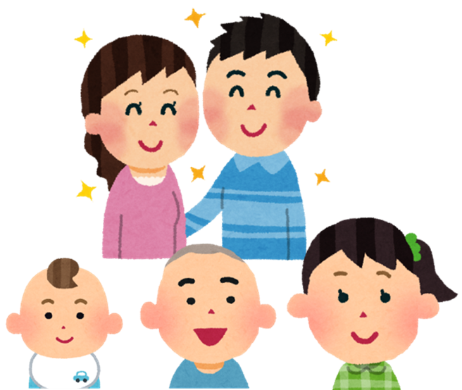 大人二人＋お子様3人(乳児＋幼児＋学童 各1名の場合